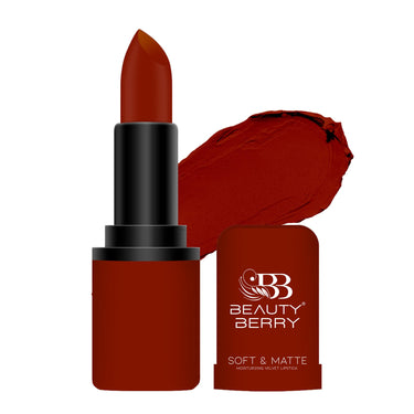 Beauty Berry Soft & Matte Moisturizing Velvet Lipstick For Women - Long-Lasting, Hydrating, High-Pigment Color. (Shade 12)